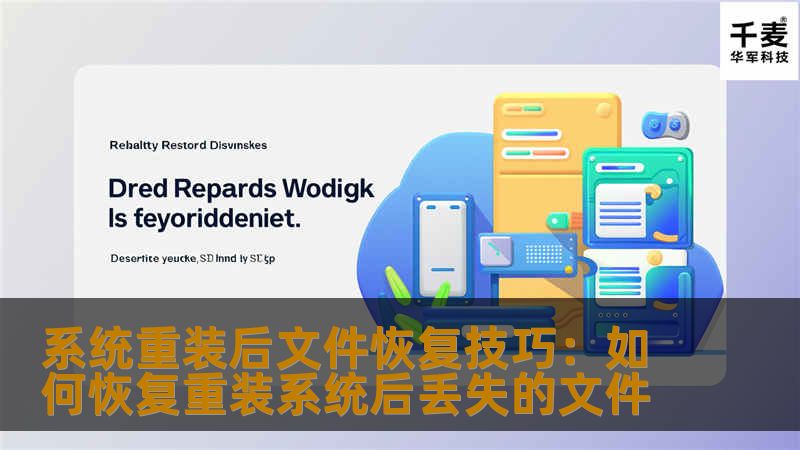系统重装后文件恢复技巧：如何恢复重装系统后丢失的文件系统重装后文件恢复技巧：如何恢复重装系统后丢失的文件系统重装是我们常见的解决电脑问题的手段，但重装系统后可能会导致原有文件丢失。本文将为您提供一些关