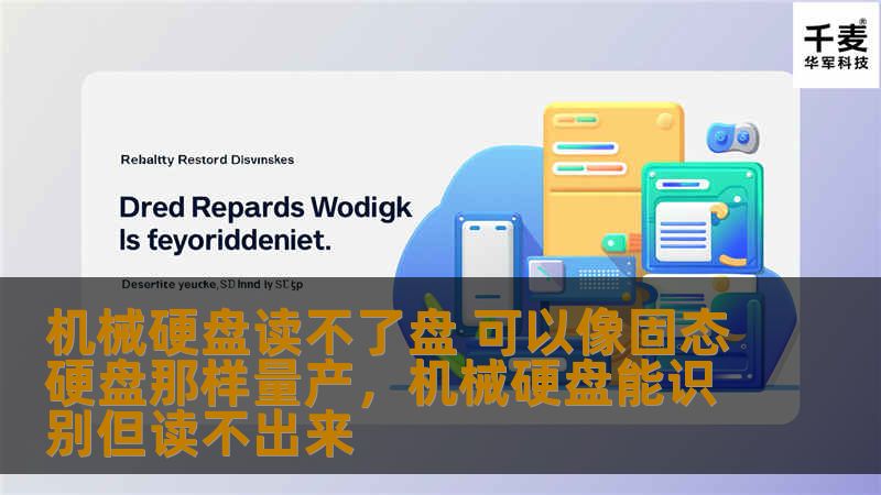机械硬盘读不了盘 可以像固态硬盘那样量产，机械硬盘能识别但读不出来