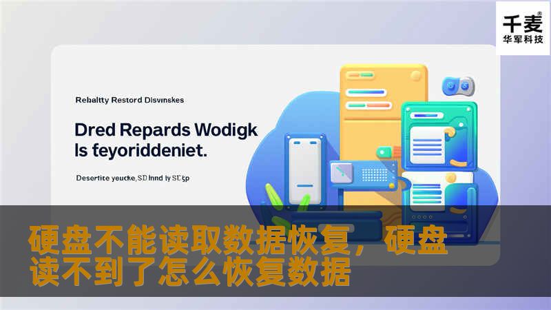 硬盘不能读取数据恢复，硬盘读不到了怎么恢复数据