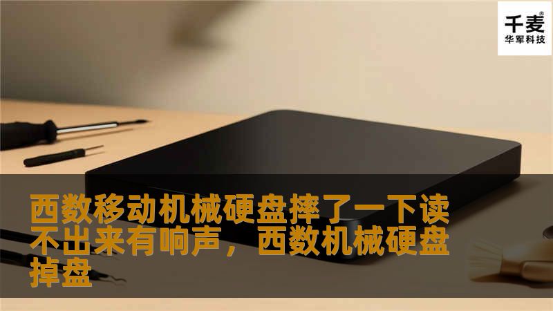 西数移动机械硬盘摔了一下读不出来有响声，西数机械硬盘掉盘