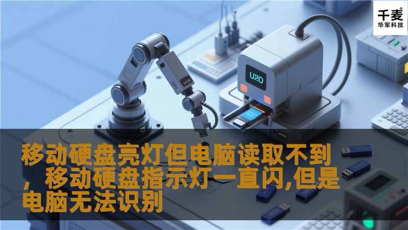 文章大纲        移动硬盘亮灯但电脑读取不到的解决办法    H1: 引言            什么是移动硬盘？        常见问题：移动硬盘亮灯但无法读取        H2: 可能原因分析    H3: USB接口问题            接口松动或损坏        USB端口电力不足        H3: 硬盘故障            硬盘损坏或出现坏道        硬盘...