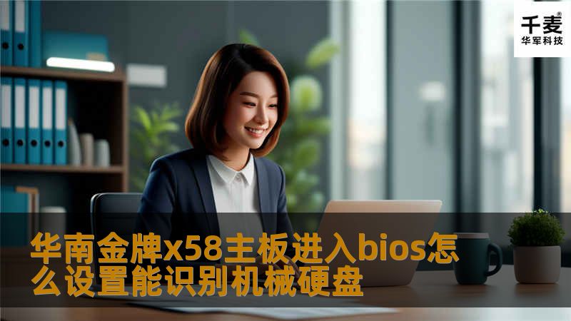 华南金牌x58主板进入bios怎么设置能识别机械硬盘