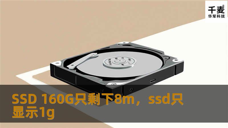 SSD 160G只剩下8m，ssd只显示1g
