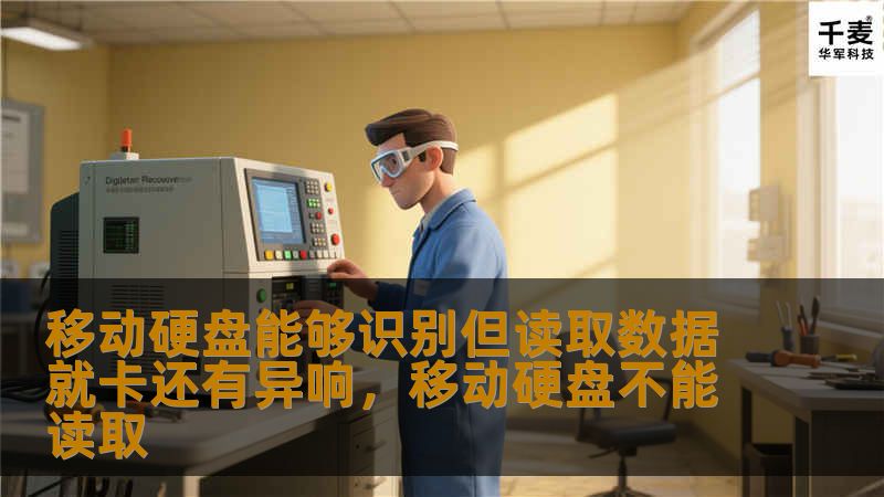 移动硬盘能够识别但读取数据就卡还有异响，移动硬盘不能读取