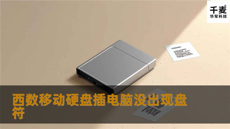 西数移动硬盘插电脑没出现盘符