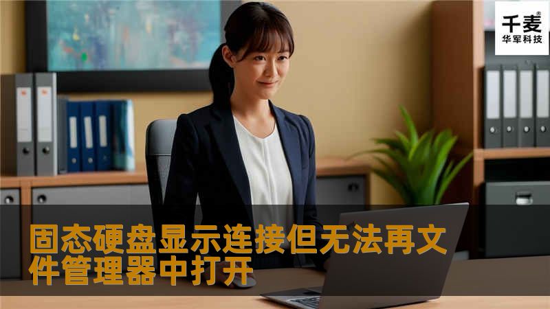 固态硬盘显示连接但无法再文件管理器中打开