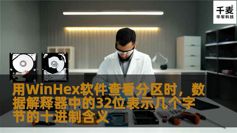 用WinHex软件查看分区时，数据解释器中的32位表示几个字节的十进制含义
