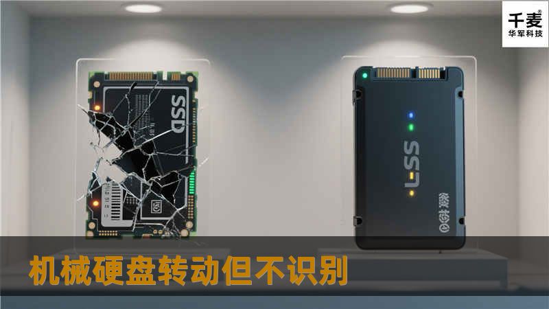 机械硬盘转动但不识别