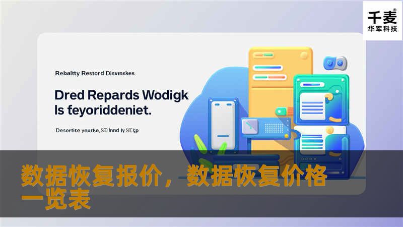 数据恢复报价，数据恢复价格一览表