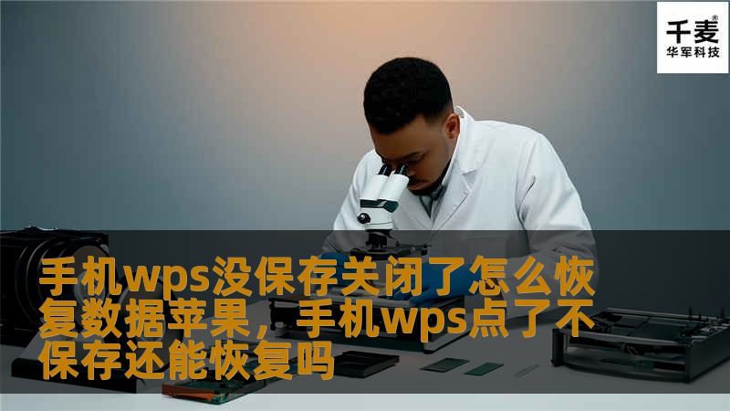 手机wps没保存关闭了怎么恢复数据苹果,手机wps点了不保存还能恢复吗 手机wps没保存关闭了怎么恢复数据苹果,手机wps点了不保存还能恢复吗