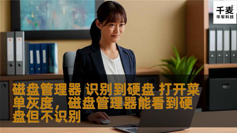 磁盘管理器 识别到硬盘 打开菜单灰度，磁盘管理器能看到硬盘但不识别