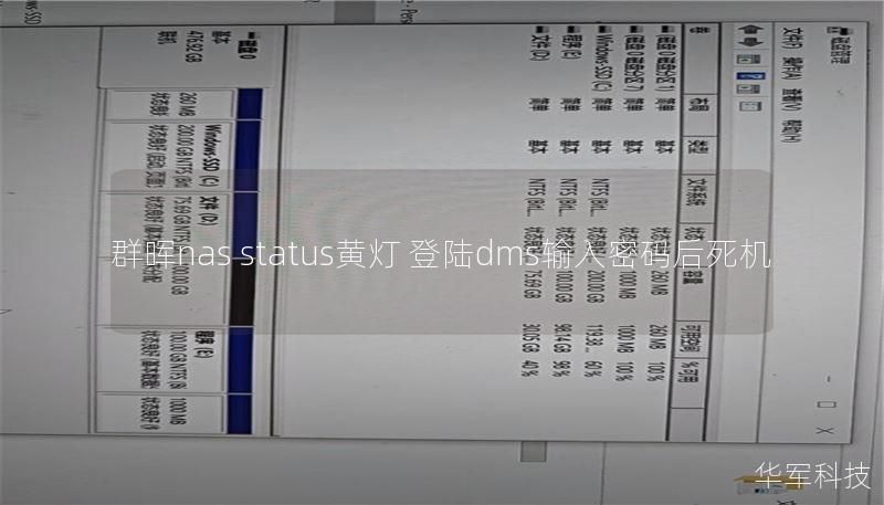 群晖nas status黄灯 登陆dms输入密码后死机 群晖nas status黄灯 登陆dms输入密码后死机