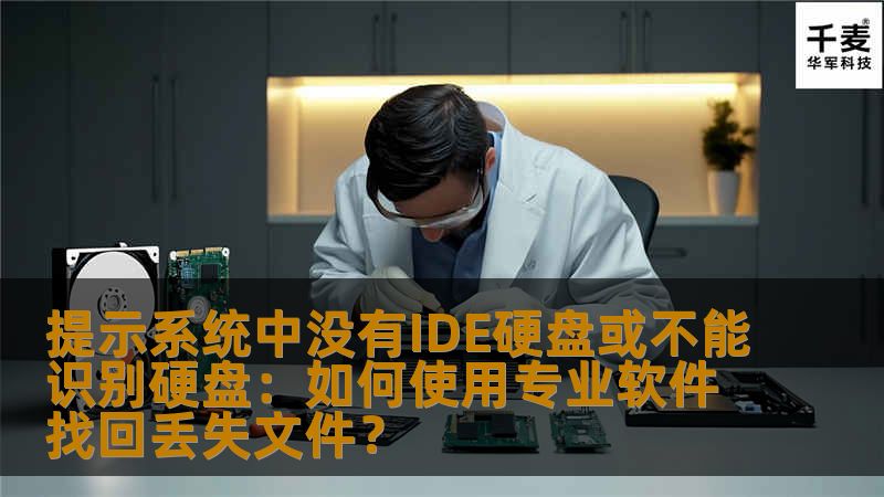 提示系统中没有IDE硬盘或不能识别硬盘：如何使用专业软件找回丢失文件？