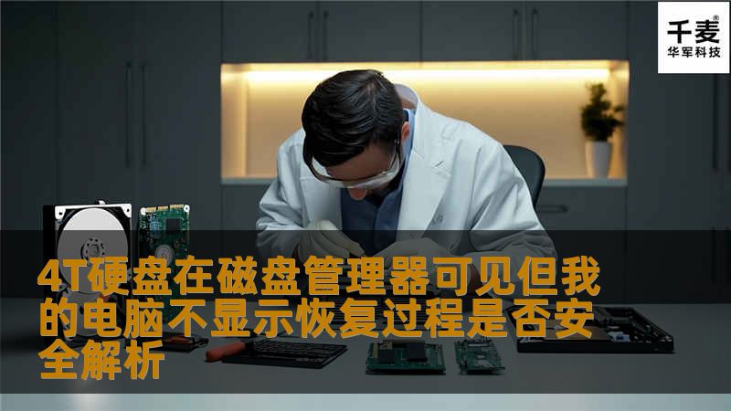 4T硬盘在磁盘管理器可见但我的电脑不显示？本文将解析恢复过程是否安全，帮助您解决硬盘故障。