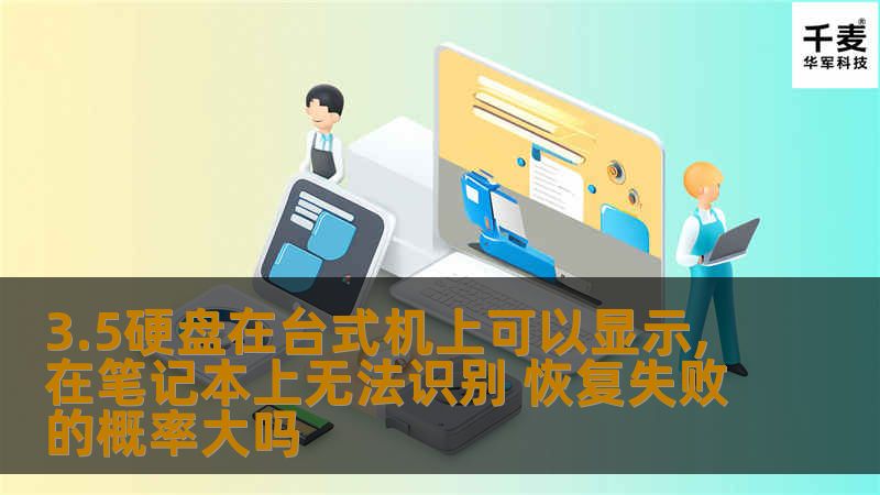 探讨3.5硬盘在台式机上显示正常，但在笔记本上无法识别的原因，以及恢复失败的概率分析。