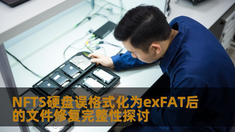 探讨NFTS硬盘误格式化为exFAT后的文件修复完整性，提供实用的恢复方法和真实案例，帮助用户解决数据丢失问题。