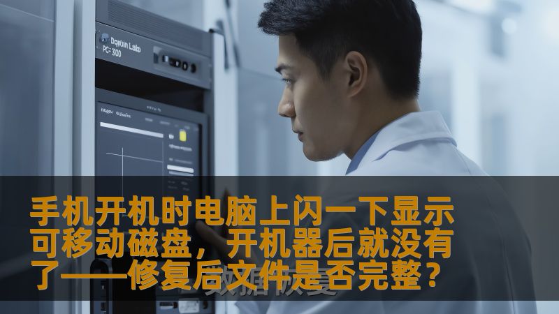 手机开机时电脑上闪现的“可移动磁盘”是什么？为何开机后消失？这一现象如何影响文件的完整性？本文将详细探讨这一问题并提供解决方案，帮助你恢复文件完整性。