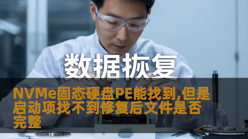 NVMe固态硬盘PE能找到,但是启动项找不到修复后文件是否完整