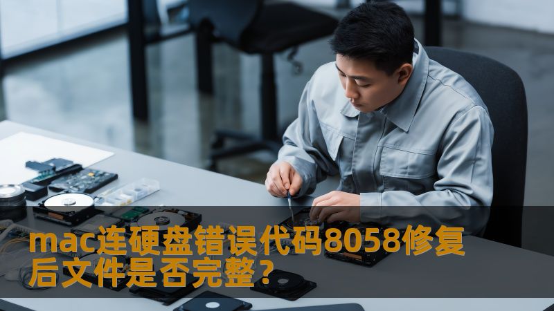 mac连硬盘错误代码8058修复后文件是否完整？