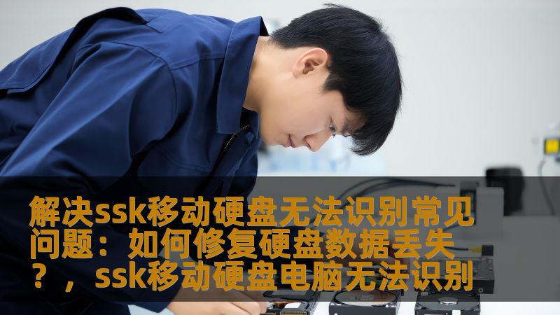 解决ssk移动硬盘无法识别常见问题：如何修复硬盘数据丢失？，ssk移动硬盘电脑无法识别