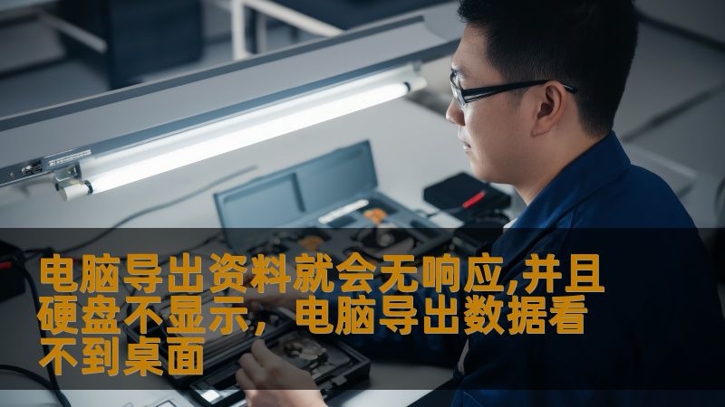 电脑导出资料就会无响应,并且硬盘不显示，电脑导出数据看不到桌面