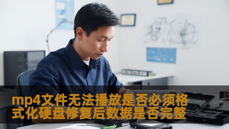 mp4文件无法播放是否必须格式化硬盘修复后数据是否完整