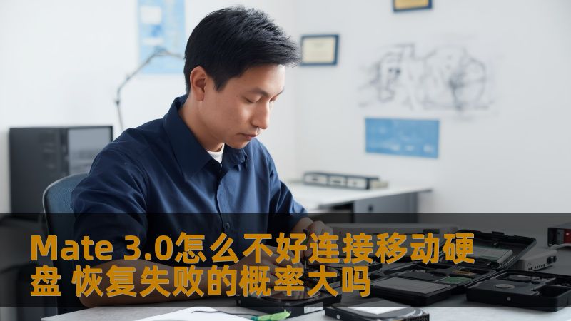 Mate 3.0怎么不好连接移动硬盘 恢复失败的概率大吗