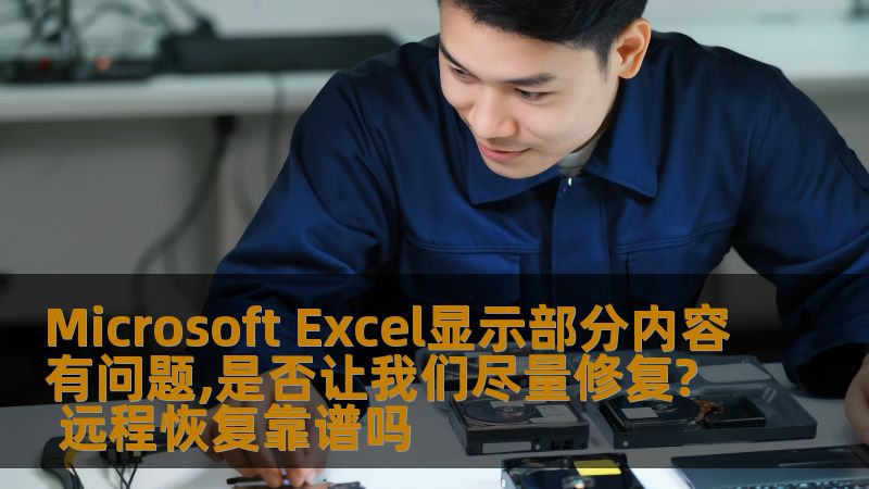 Microsoft Excel显示部分内容有问题,是否让我们尽量修复? 远程恢复靠谱吗