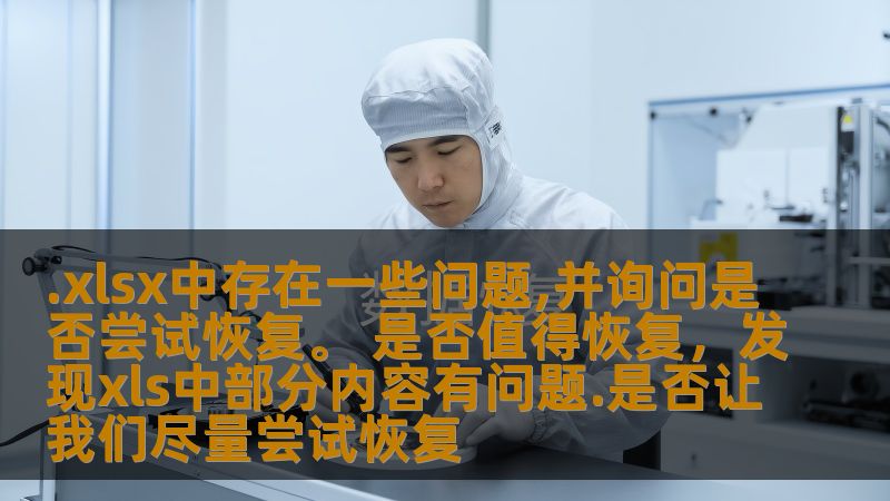 在使用Excel的过程中，我们时常会遇到.xlsx文件损坏或出现问题的情况。本文将探讨当.xlxs文件出现问题时，是否值得尝试恢复，并介绍一些恢复的方法和技巧。
