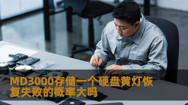 MD3000存储一个硬盘黄灯恢复失败的概率大吗 MD3000存储一个硬盘黄灯恢复失败的概率大吗