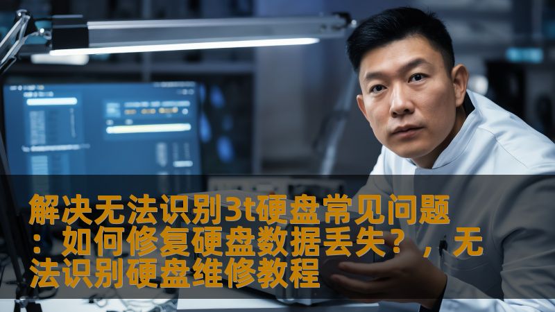 本文将深入探讨3T硬盘无法识别的常见原因以及如何修复硬盘数据丢失问题。针对不同的故障类型，提供实用的解决方案，帮助用户恢复丢失的数据，并确保硬盘正常使用。