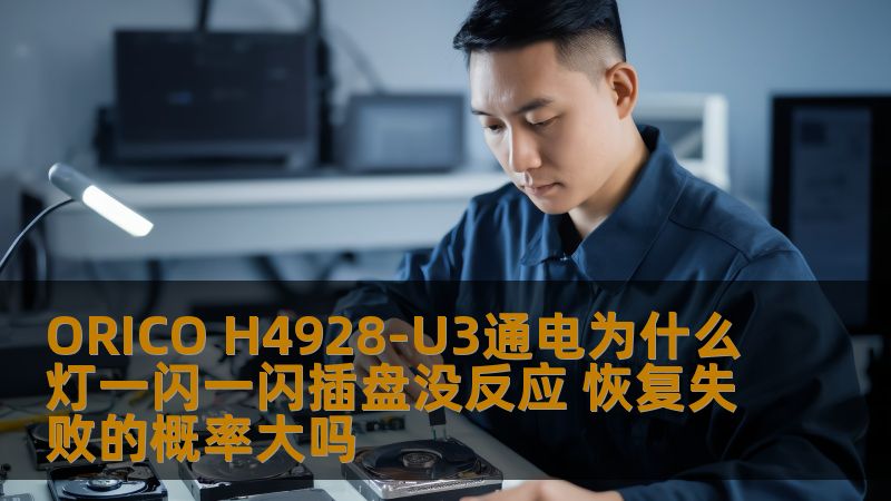 ORICO H4928-U3通电为什么灯一闪一闪插盘没反应 恢复失败的概率大吗