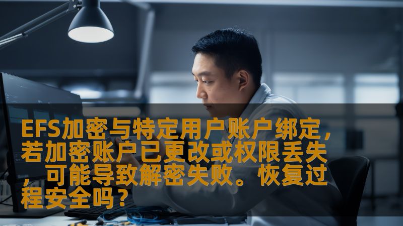 本文探讨了Windows操作系统中的EFS加密技术，及其如何与特定用户账户绑定，导致在账户更改或权限丢失时发生解密失败的风险。还将深入分析恢复过程中的安全性，帮助用户规避潜在的风险。