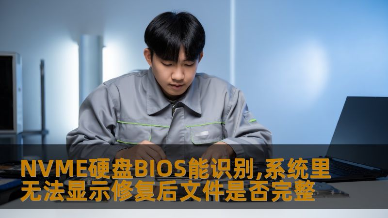 NVME硬盘BIOS能识别,系统里无法显示修复后文件是否完整