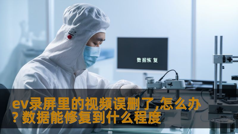 ev录屏里的视频误删了怎么办？本文为您提供详细的数据恢复方法与步骤，助您最大程度修复误删数据。