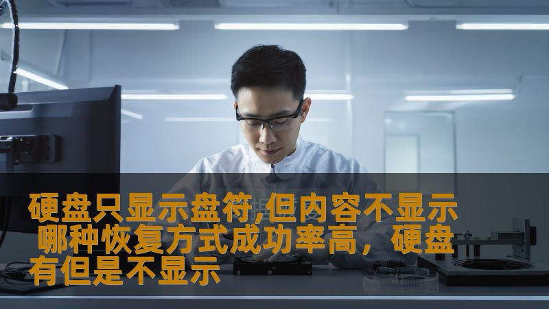 硬盘只显示盘符,但内容不显示 哪种恢复方式成功率高，硬盘有但是不显示