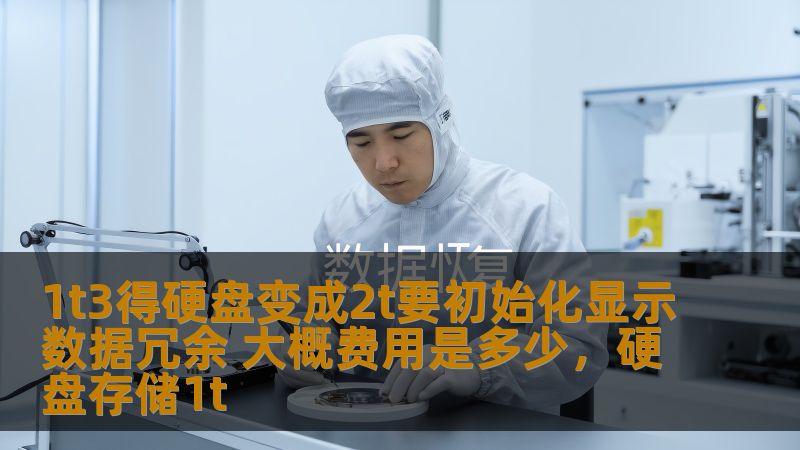 1t3得硬盘变成2t要初始化显示数据冗余 大概费用是多少，硬盘存储1t