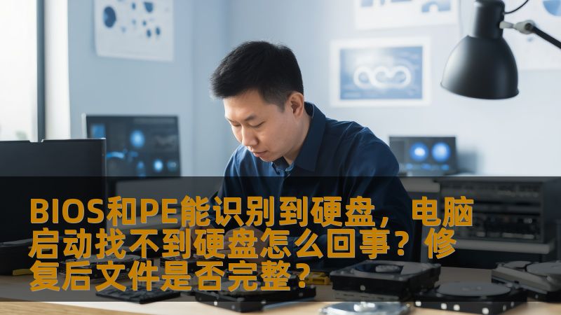 BIOS和PE能识别到硬盘，电脑启动找不到硬盘怎么回事？修复后文件是否完整？
