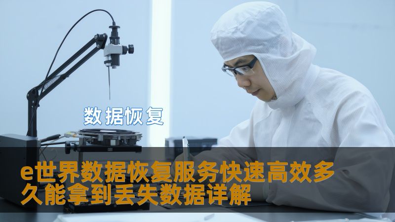 e世界数据恢复服务快速高效多久能拿到丢失数据详解