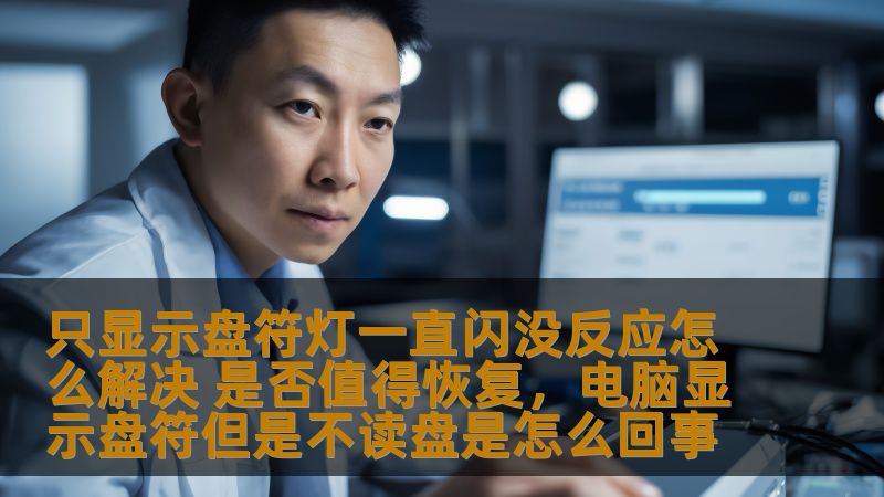 只显示盘符灯一直闪没反应怎么解决 是否值得恢复，电脑显示盘符但是不读盘是怎么回事