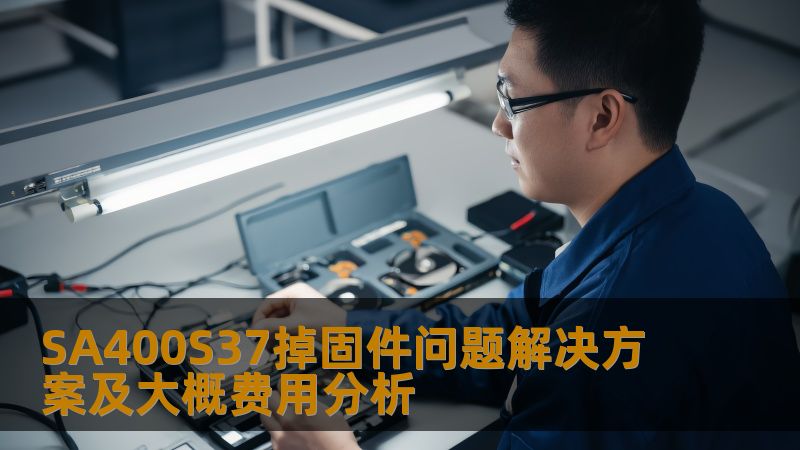 SA400S37掉固件问题解决方案及大概费用分析