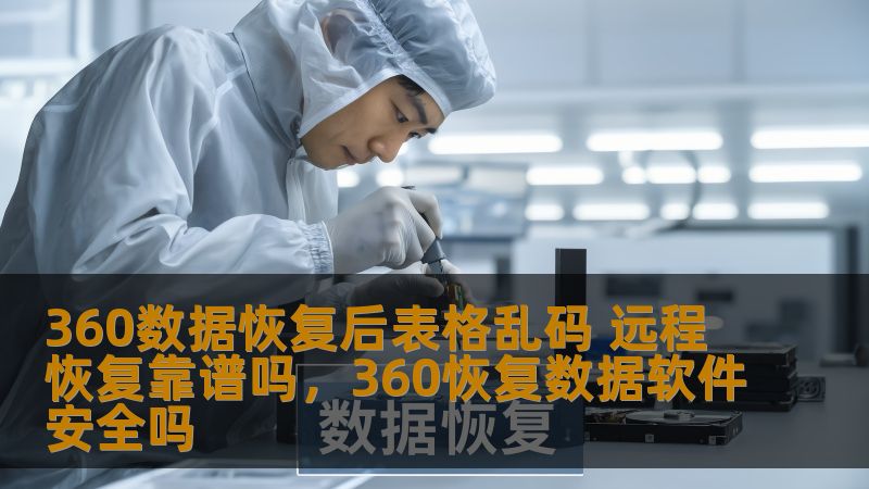 360数据恢复后表格乱码 远程恢复靠谱吗，360恢复数据软件安全吗