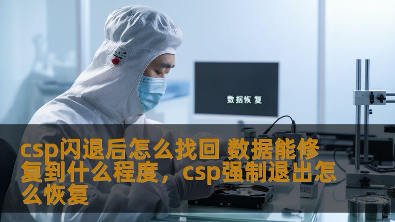 本文将为你详细解析CSP闪退后的数据恢复问题，深入探讨数据是否能够恢复以及能够修复到什么程度，帮助你应对这一突发的情况，避免数据丢失带来的困扰。