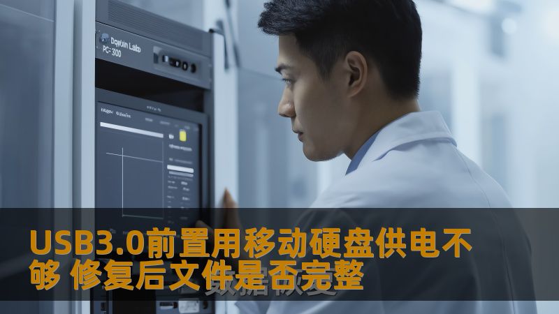 USB3.0前置用移动硬盘供电不够 修复后文件是否完整