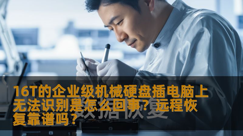 当你尝试将16TB的企业级机械硬盘插入电脑，但却无法识别时，可能会让你感到困惑与焦虑。本文将为你解答这个问题，分析原因，并探讨远程恢复数据是否可靠。