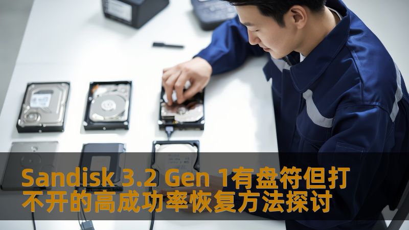 Sandisk 3.2 Gen 1有盘符但无法打开的高成功率恢复方法探讨，提供实用的故障分析与恢复步骤。