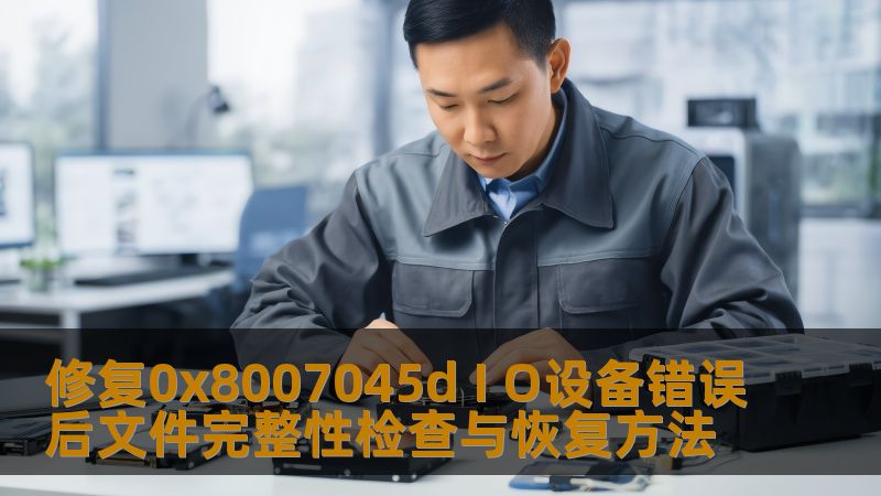 修复0x8007045d I O设备错误后文件完整性检查与恢复方法
