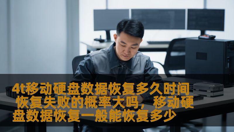 本文将详细探讨4T移动硬盘的数据恢复过程，分析恢复所需时间以及恢复失败的概率。提供实际案例分析，帮助用户更好地了解硬盘数据恢复的复杂性与可行性。