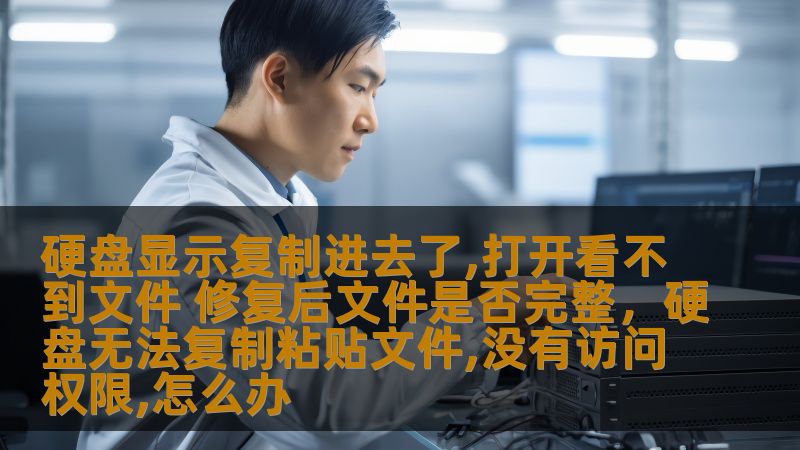 硬盘显示复制进去了,打开看不到文件 修复后文件是否完整，硬盘无法复制粘贴文件,没有访问权限,怎么办
