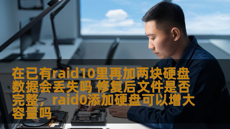 在已有raid10里再加两块硬盘数据会丢失吗 修复后文件是否完整，raid0添加硬盘可以增大容量吗